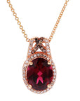 14K RG Rhodolite EFFY Pendant