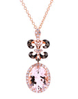 14K RG EFFY Fleur-De-Lis Morganite Pendant