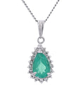 PT900 1.01 CT Colombian Emerald Pendant