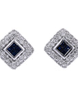 14K WG EFFY Diamond & Sapphire Studs