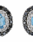 14K EFFY WG .60 CT London Blue Topaz Earrings