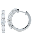 14K WG 1.50 CTW Lab Grown Diamond Hoops