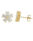 14K 1.50 CTW Lab Grown Diamond Flower Studs