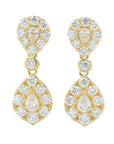 14K 2.50 CT Lab Grown Diamond Dangle Earrings