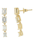 14K 2 CT Lab Grown Diamond Dangle Earrings