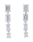 14K 2 CT Lab Grown Diamond Dangle Earrings