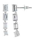 14K 2 CT Lab Grown Diamond Dangle Earrings