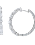 14K 2 CT Lab Grown Diamond Hoops