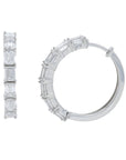 14K 2 CT Lab Grown Diamond Hoops