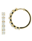 14K 2 CT Lab Grown Diamond Hoops