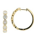 14K 2 CT Lab Grown Diamond Hoops