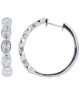 14K 2 CT Lab Grown Diamond Hoops