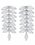 14K WG 3.50 CT Lab Grown Diamond Dangle Earrings