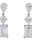 10K WG 2.31 CT Lab Grown Diamond Dangle Earrings