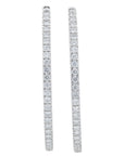 14K WG 1.87 CT Lab Grown Diamond Hoops