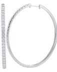 14K WG 1.87 CT Lab Grown Diamond Hoops