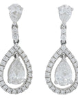 18K WG 1.91 CT Lab Grown Diamond Dangle Earrings