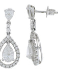 18K WG 1.91 CT Lab Grown Diamond Dangle Earrings