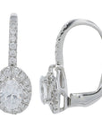 10K WG 1.02 CT Lab Grown Diamond Dangle Earrings