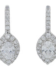 10K WG 1.02 CT Lab Grown Diamond Dangle Earrings