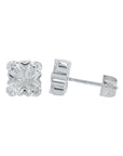 14K 1 CT Lab Grown Diamond Cluster Studs