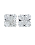 14K 1 CT Lab Grown Diamond Cluster Studs