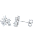 14K 1.25 CT Lab Grown Diamond Cluster Studs