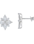 14K WG 1.39 CT Lab Grown Diamond Cluster Studs