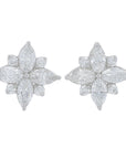 14K WG 1.39 CT Lab Grown Diamond Cluster Studs