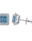 14K WG 1.32 CT Lab Grown Diamond Halo Studs