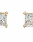 14K .50 CTW Lab Grown Diamond Princess Cut Studs