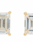 14K 1 CT Emerald Cut Lab Grown Diamond Studs