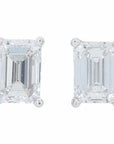 14K 1 CT Emerald Cut Lab Grown Diamond Studs