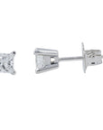 14K WG 1/2 CT Princess Cut Lab Grown Diamond Studs